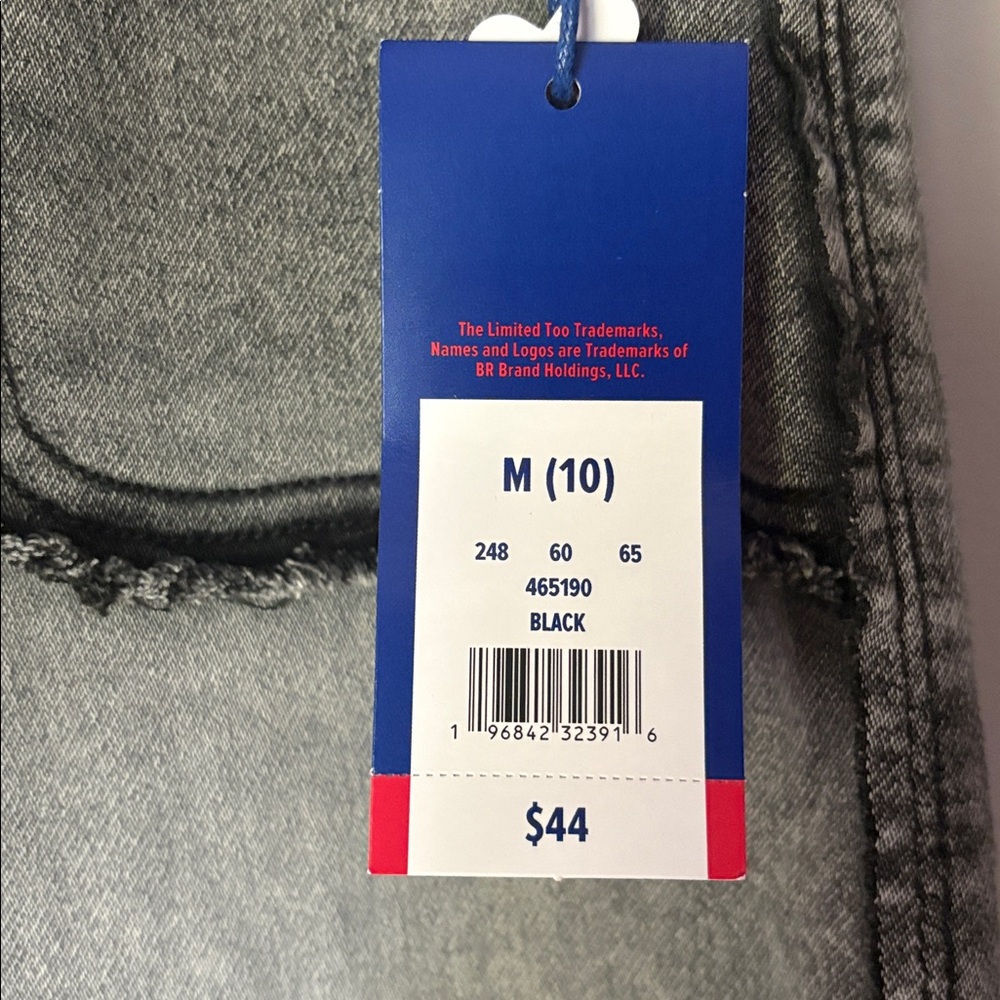 NWT LIMITED TOO Girls Grey Wash Wide Leg Jeans - Picture 3 of 7